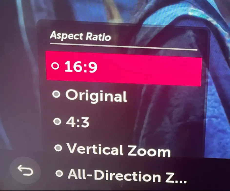 TV Aspect ratio