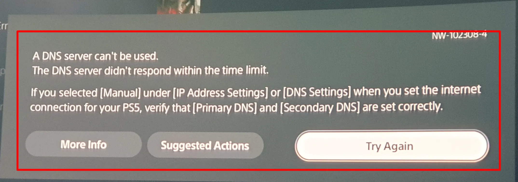DNS Server Cannot Be Used PS5