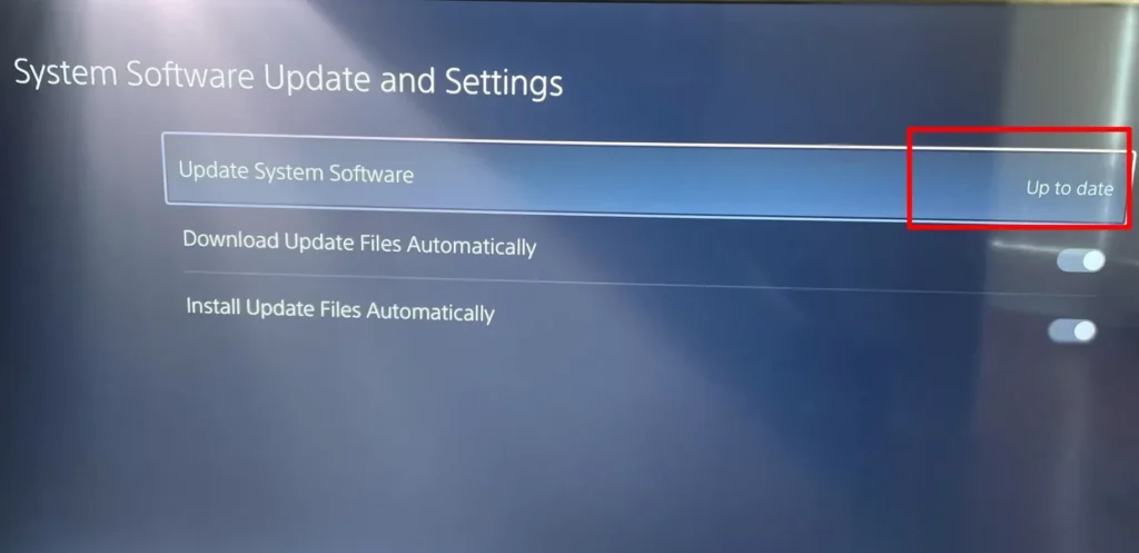 Update PS5