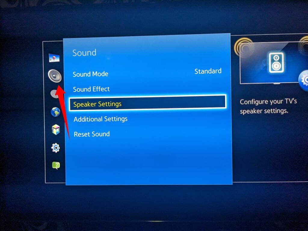 Sound Mode on Samsung smart TV 