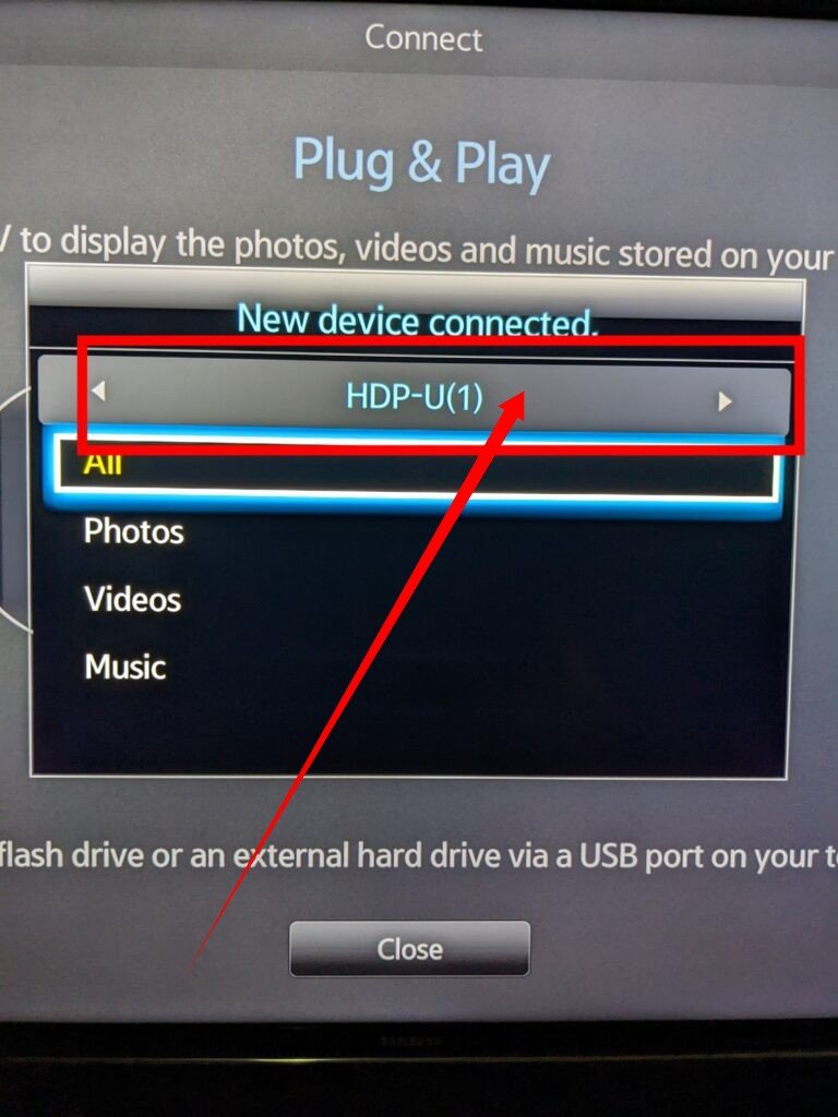 HDP-U1 on Samsung smart TV 