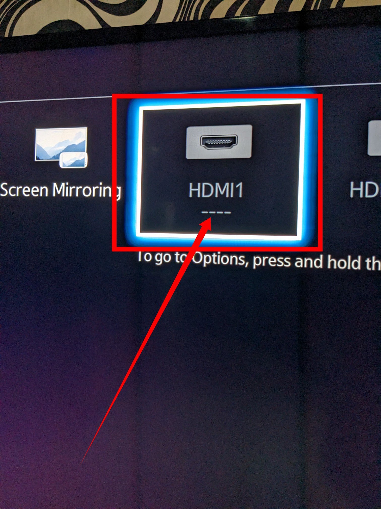 HDMI source on Samsung smart TV 