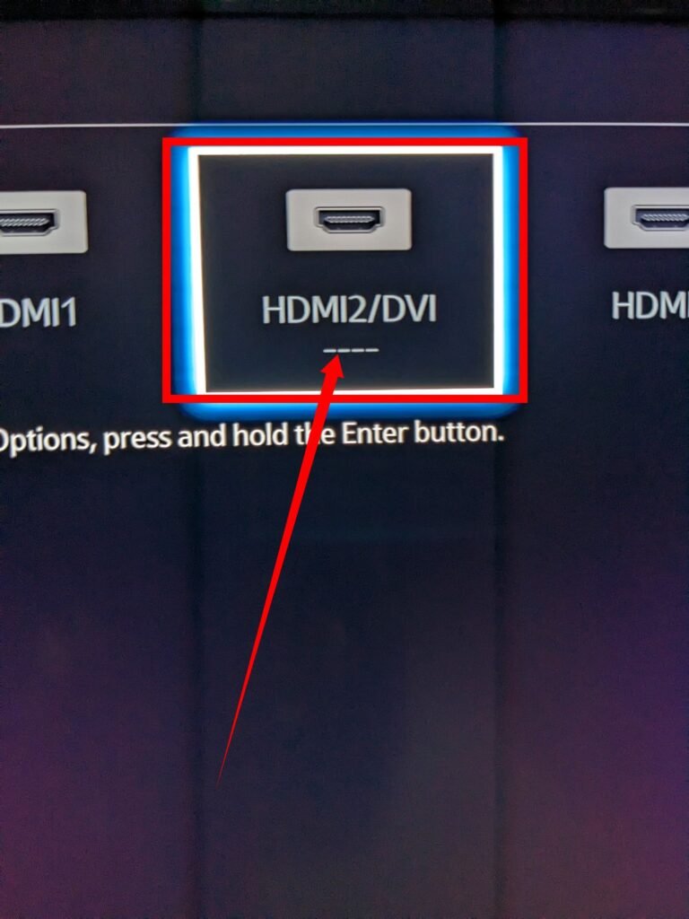 HDMI input source on Samsung smart TV 