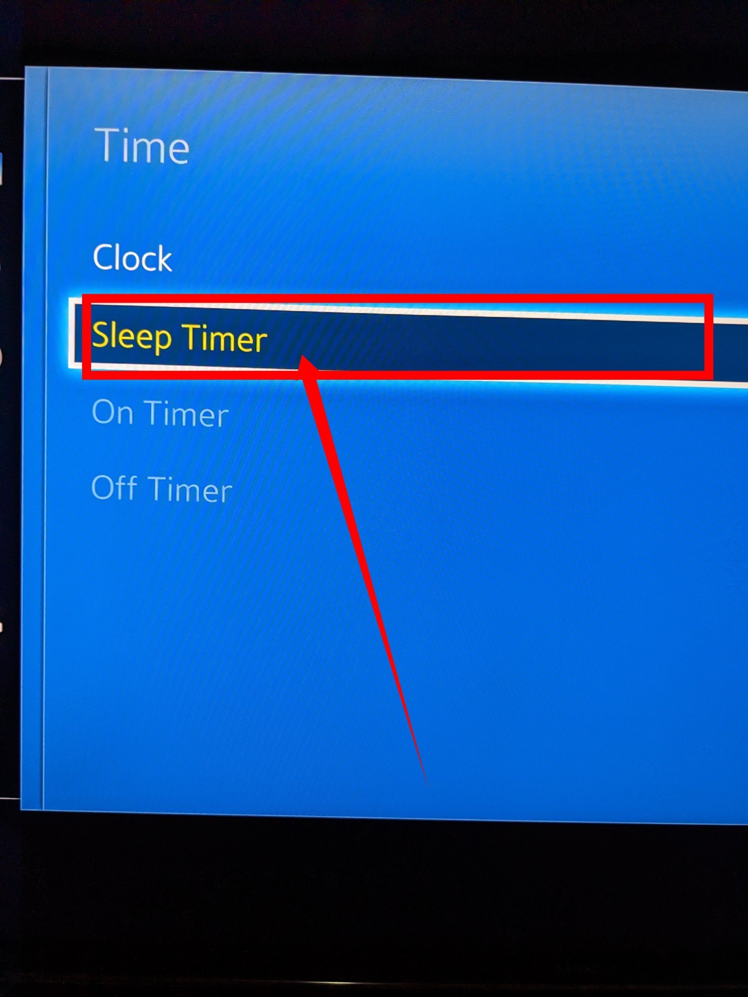 Sleep Timer on Samsung smart TV 