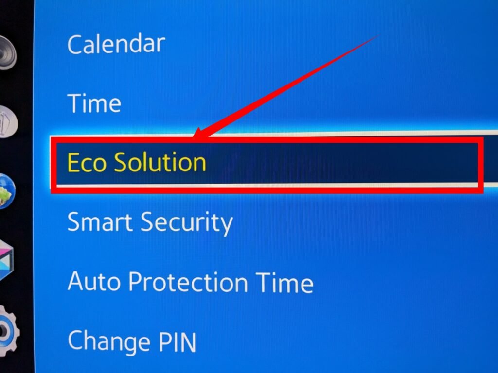 Eco solution on Samsung smart TV 