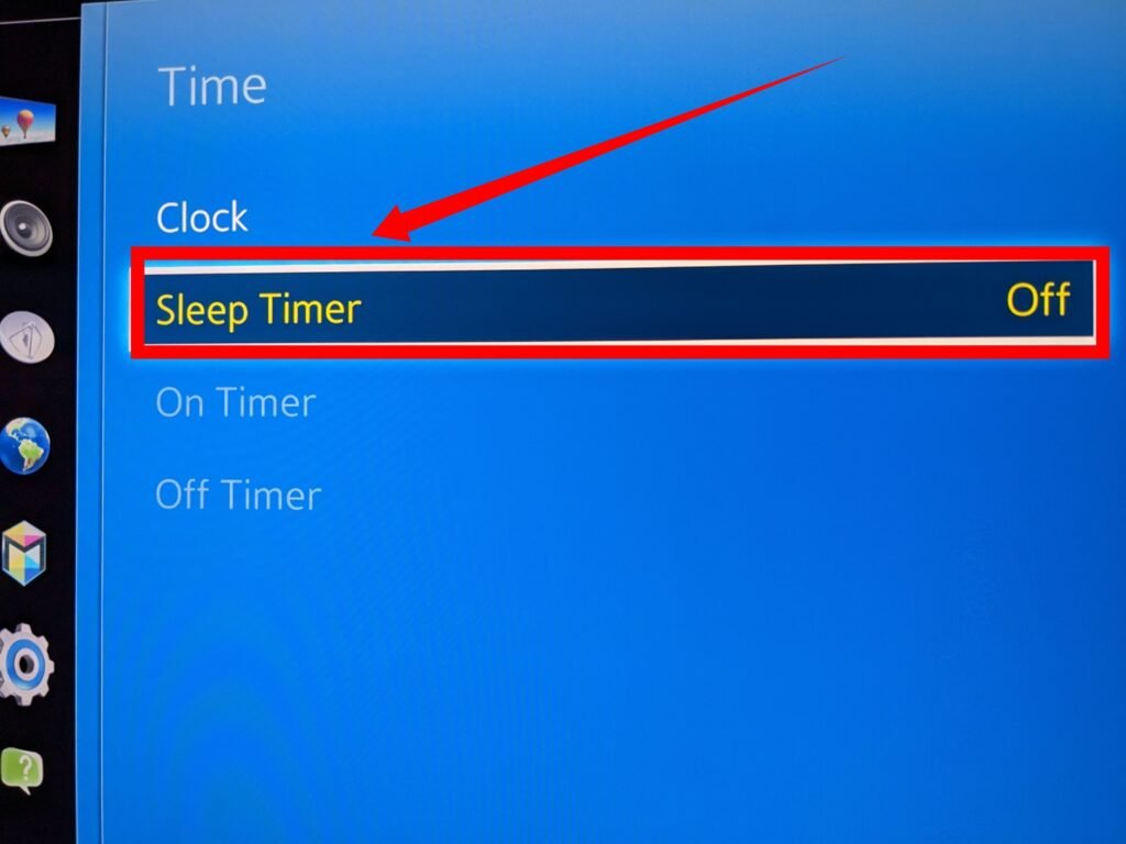 Sleep Timer on Samsung smart TV 