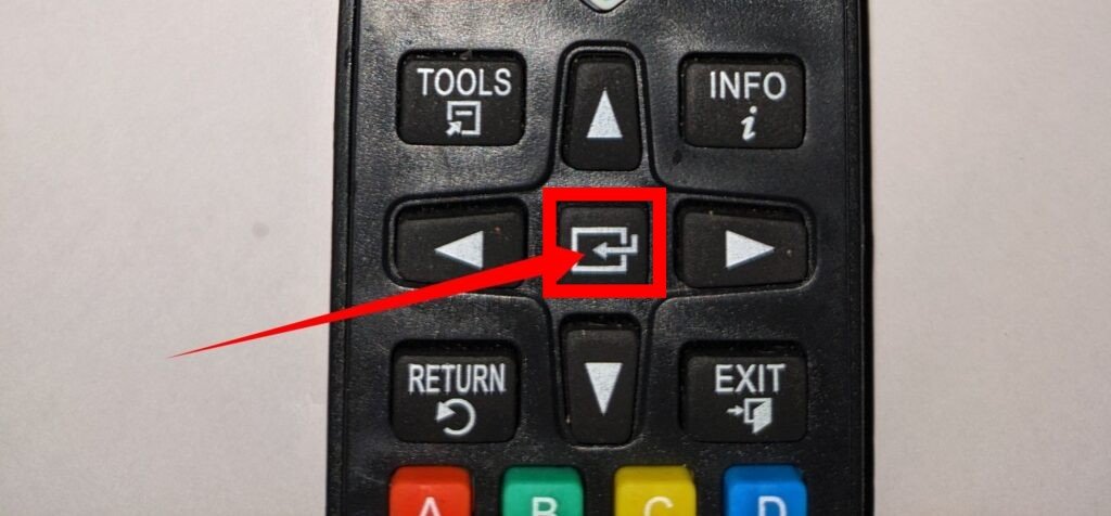 Select button on Samsung smart TV remote 