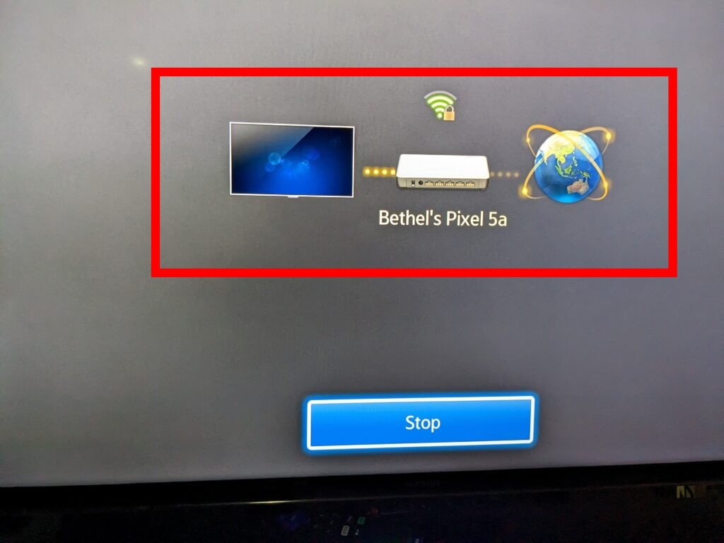 Network settings on Samsung smart TV 