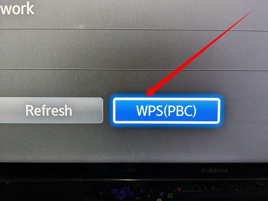 WPS on Samsung smart TV 