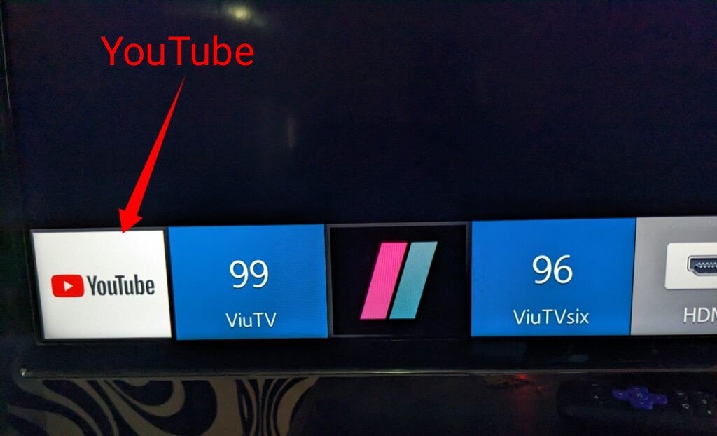 YouTube Icon on Samsung smart TV 