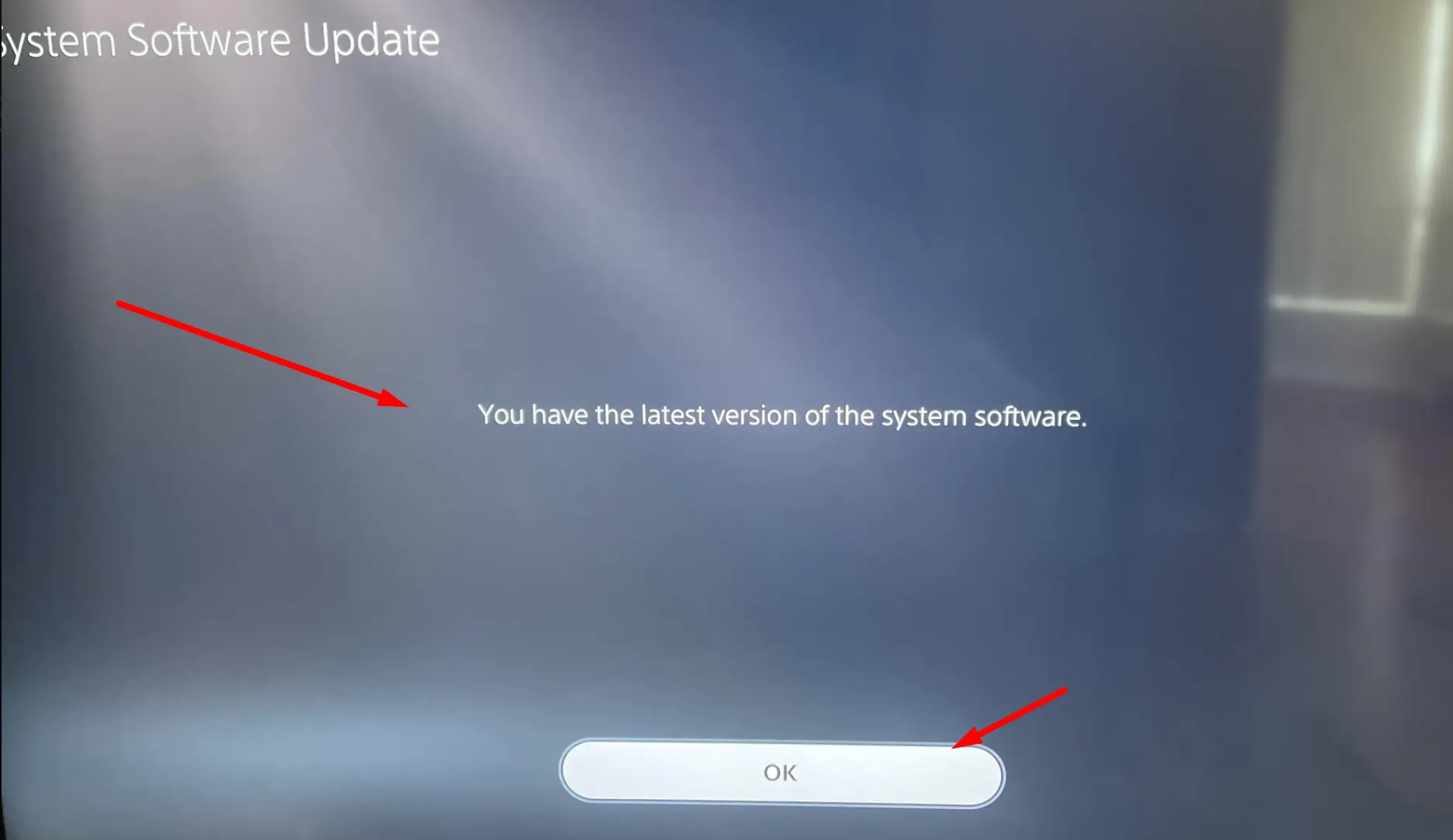 PS5 Update settings