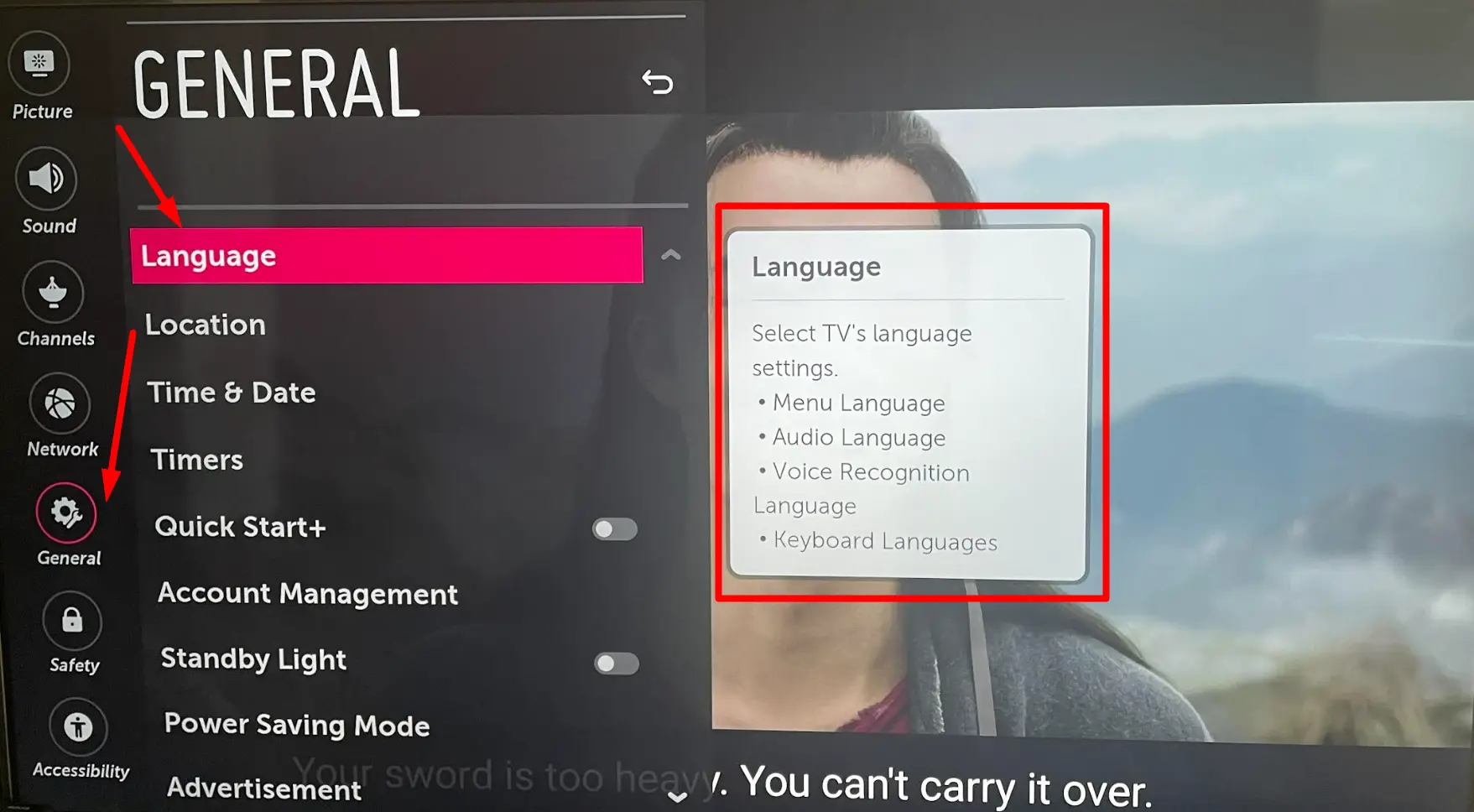 Change TV Language