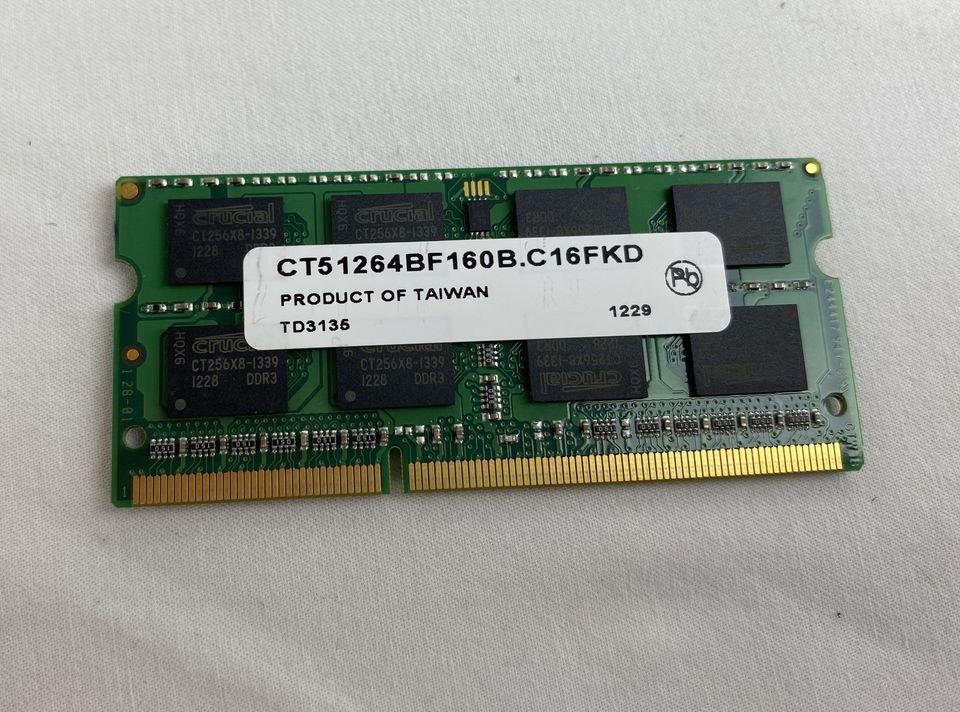 Crucial RAM 4GB SODIMM DDR3L-1600 MHz CL11