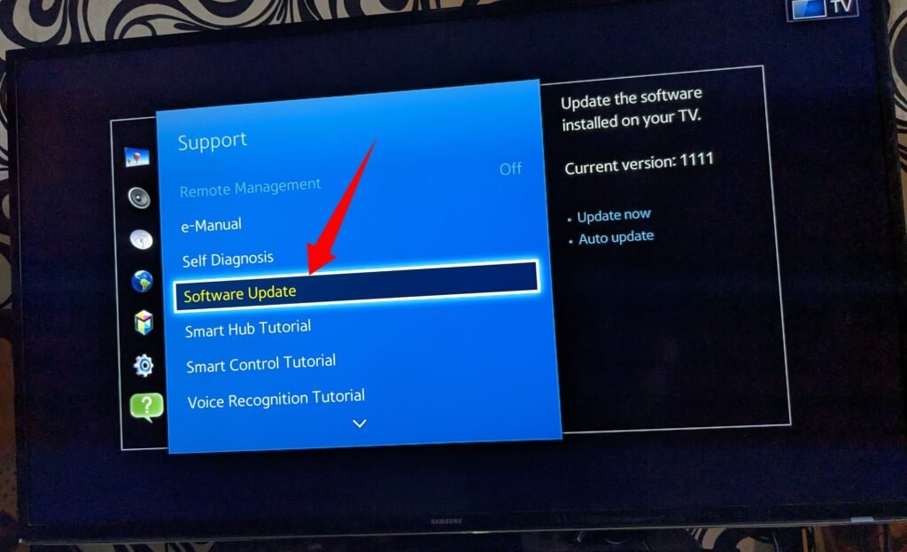 Software Update on Smart TV 