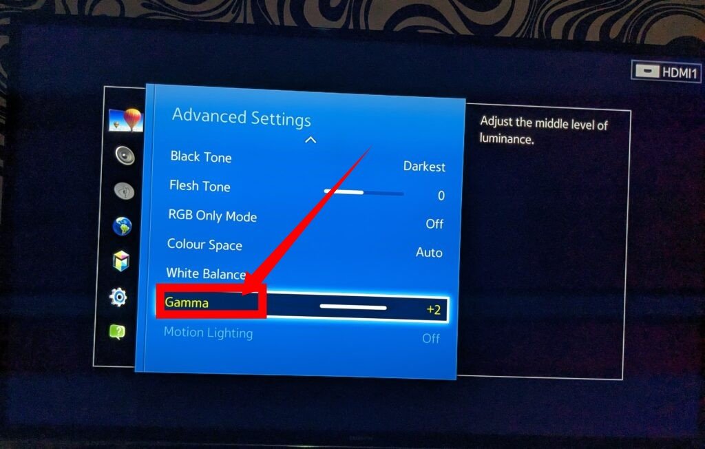 Gamma on Samsung smart TV 