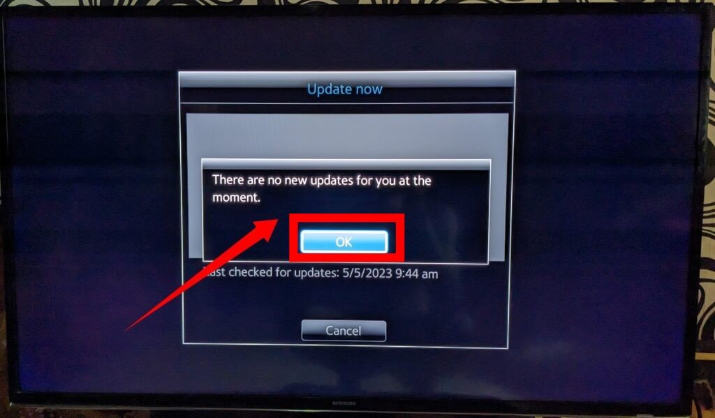 Update Now on Samsung smart TV 