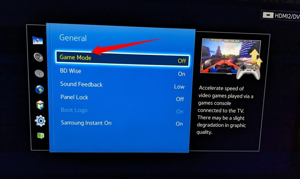 Game Mode on smart TV 